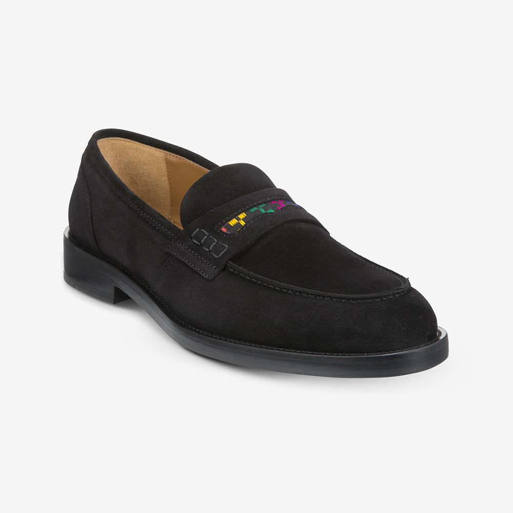 Sam Edelman Bolama Suede Men's Penny Loafer Black | UK-0173562