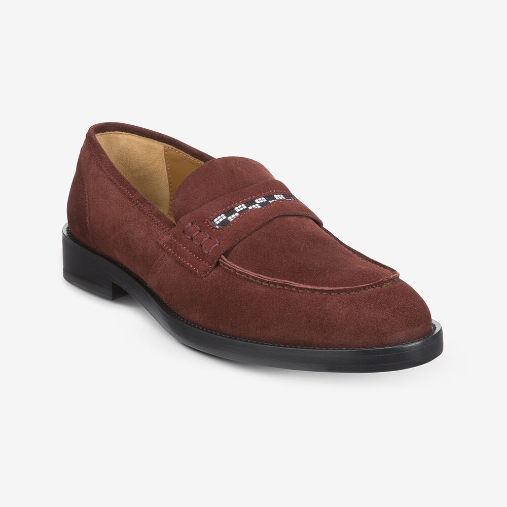 Sam Edelman Bolama Suede Men's Penny Loafer Red | UK-3509741