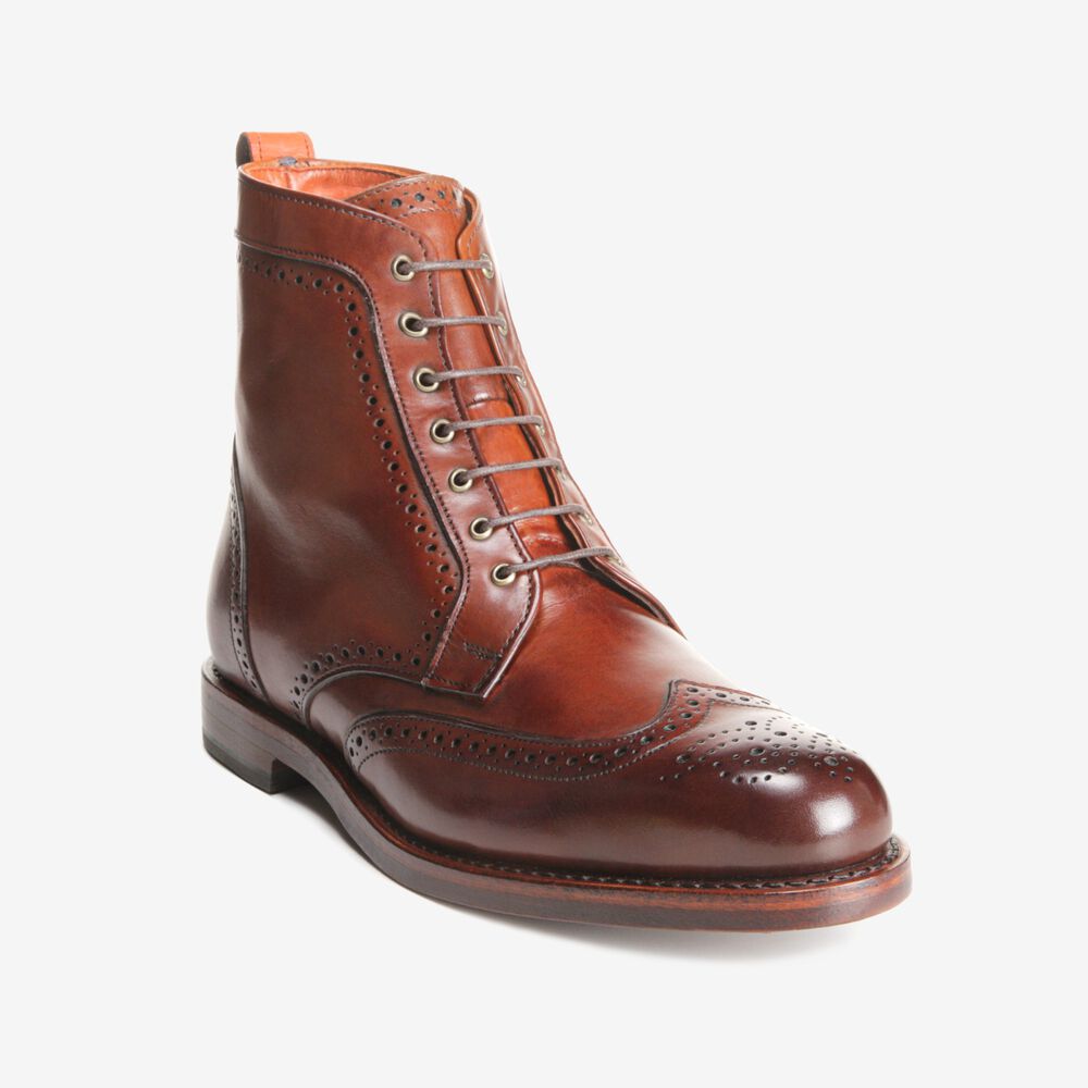 Sam Edelman Dalton Wingtip Men's Dress Boots Dark Red | UK-5907618