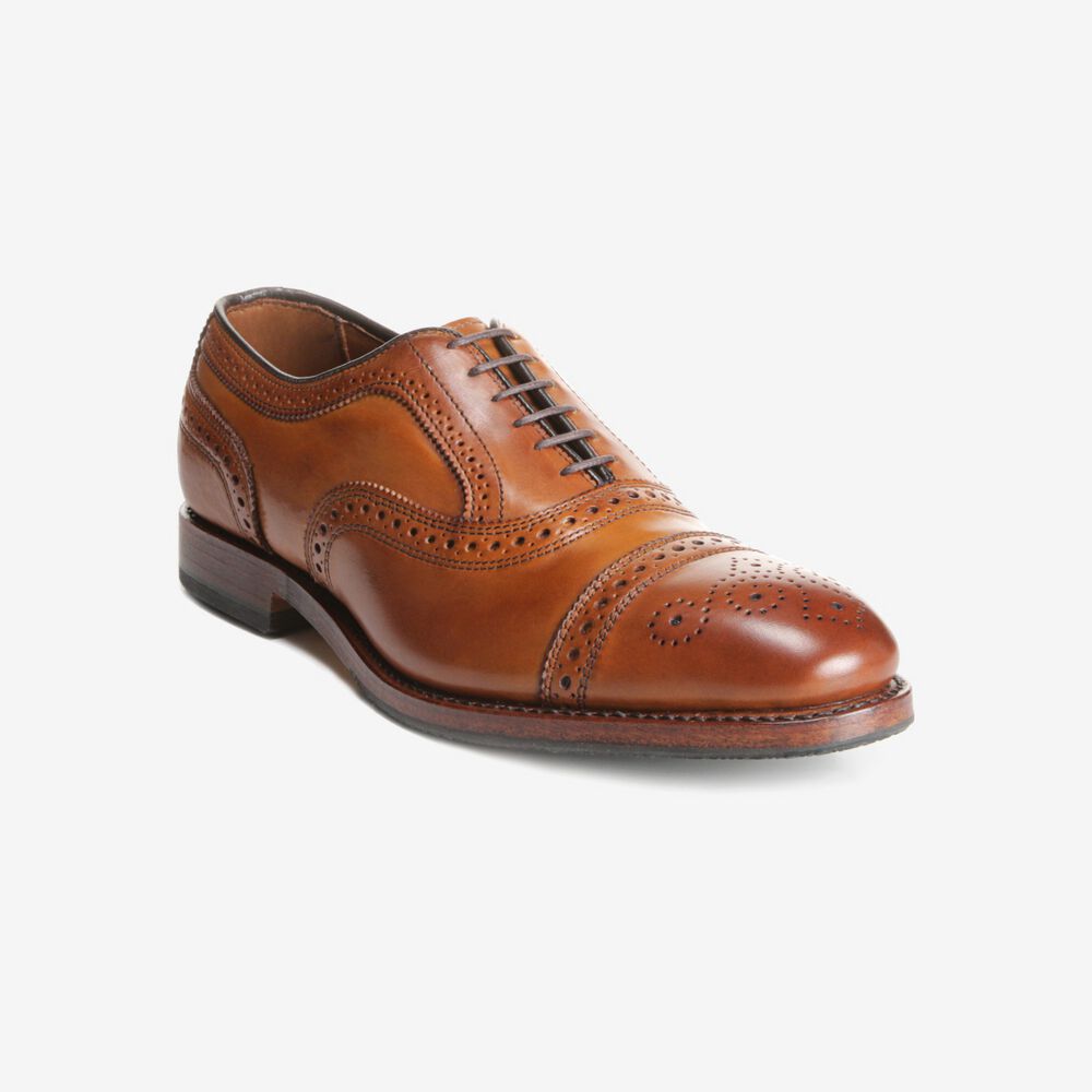 Sam Edelman Strand Men's Cap-toe Oxford Brown | UK-1039284