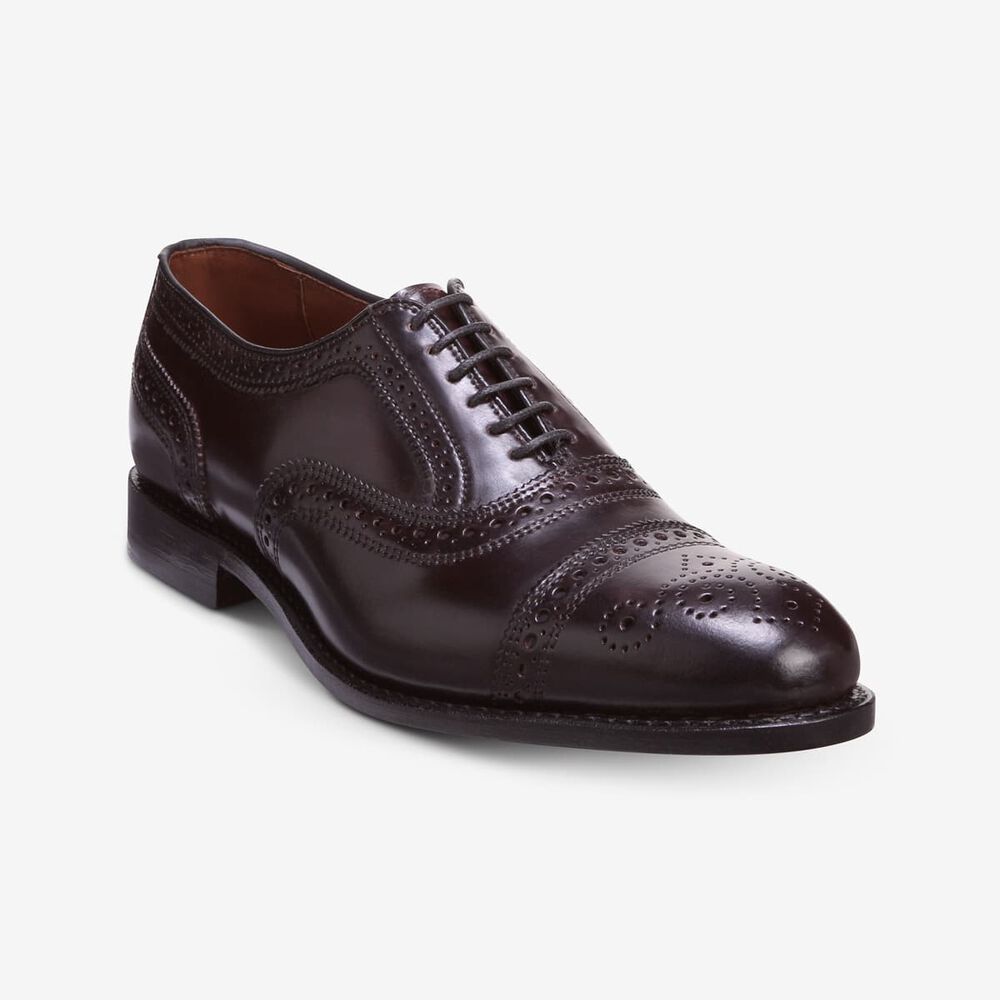 Sam Edelman Strand Men's Cap-toe Oxford Burgundy | UK-3049857