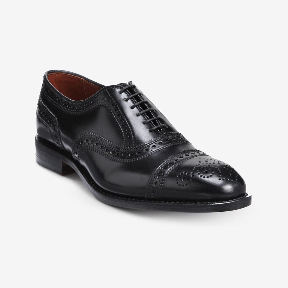 Sam Edelman Strand Men's Cap-toe Oxford Black | UK-9832576