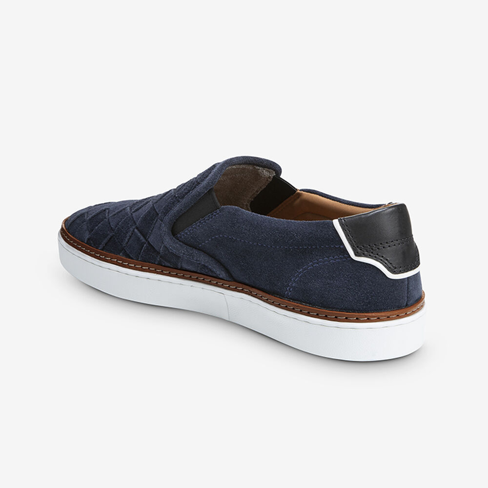 Sam Edelman Alpha Men's Slip Ons Navy | UK-1674025