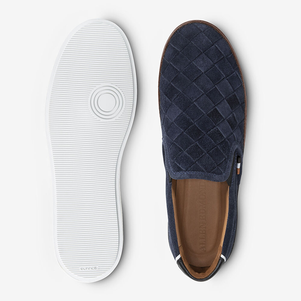 Sam Edelman Alpha Men's Slip Ons Navy | UK-1674025