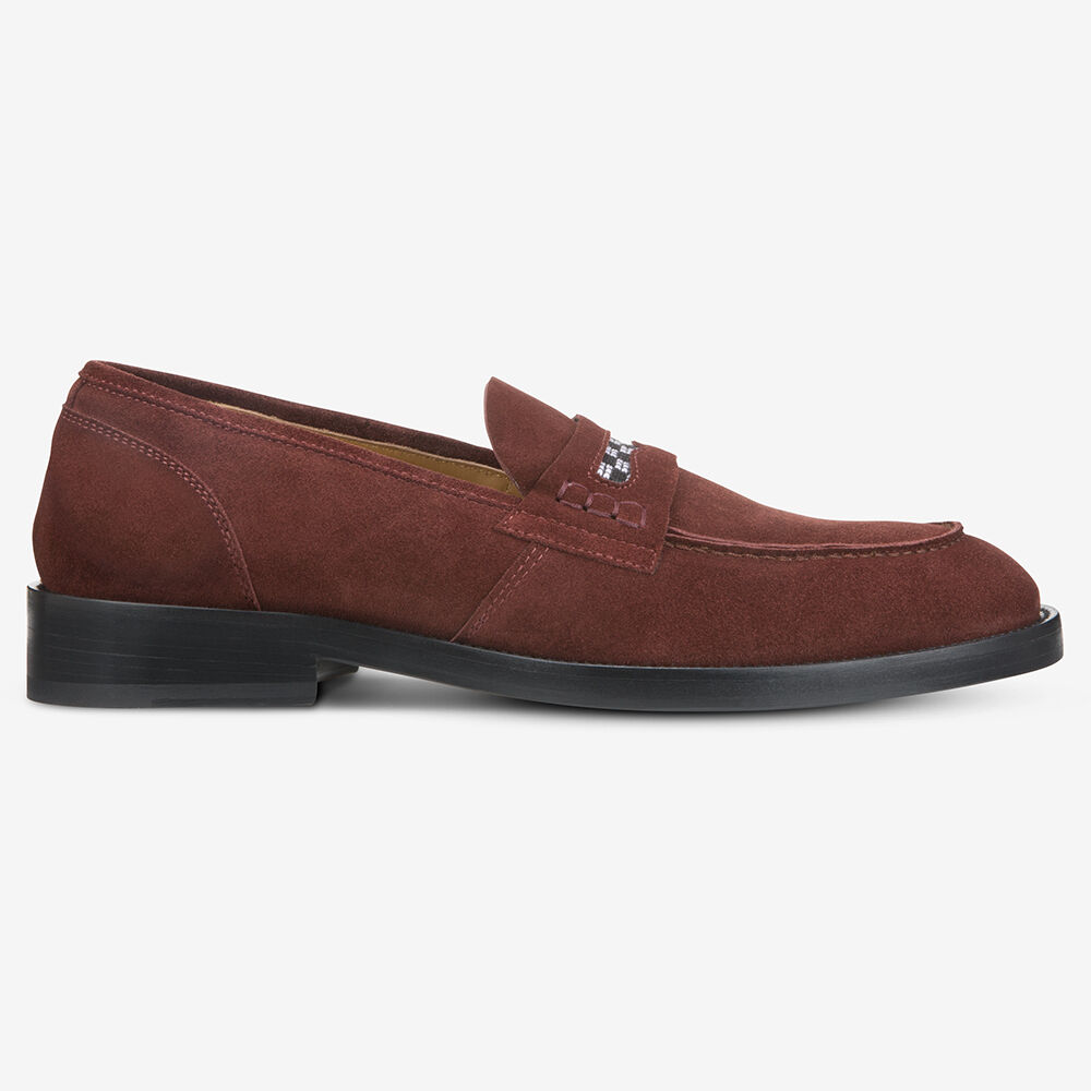 Sam Edelman Bolama Suede Men's Penny Loafer Red | UK-3509741